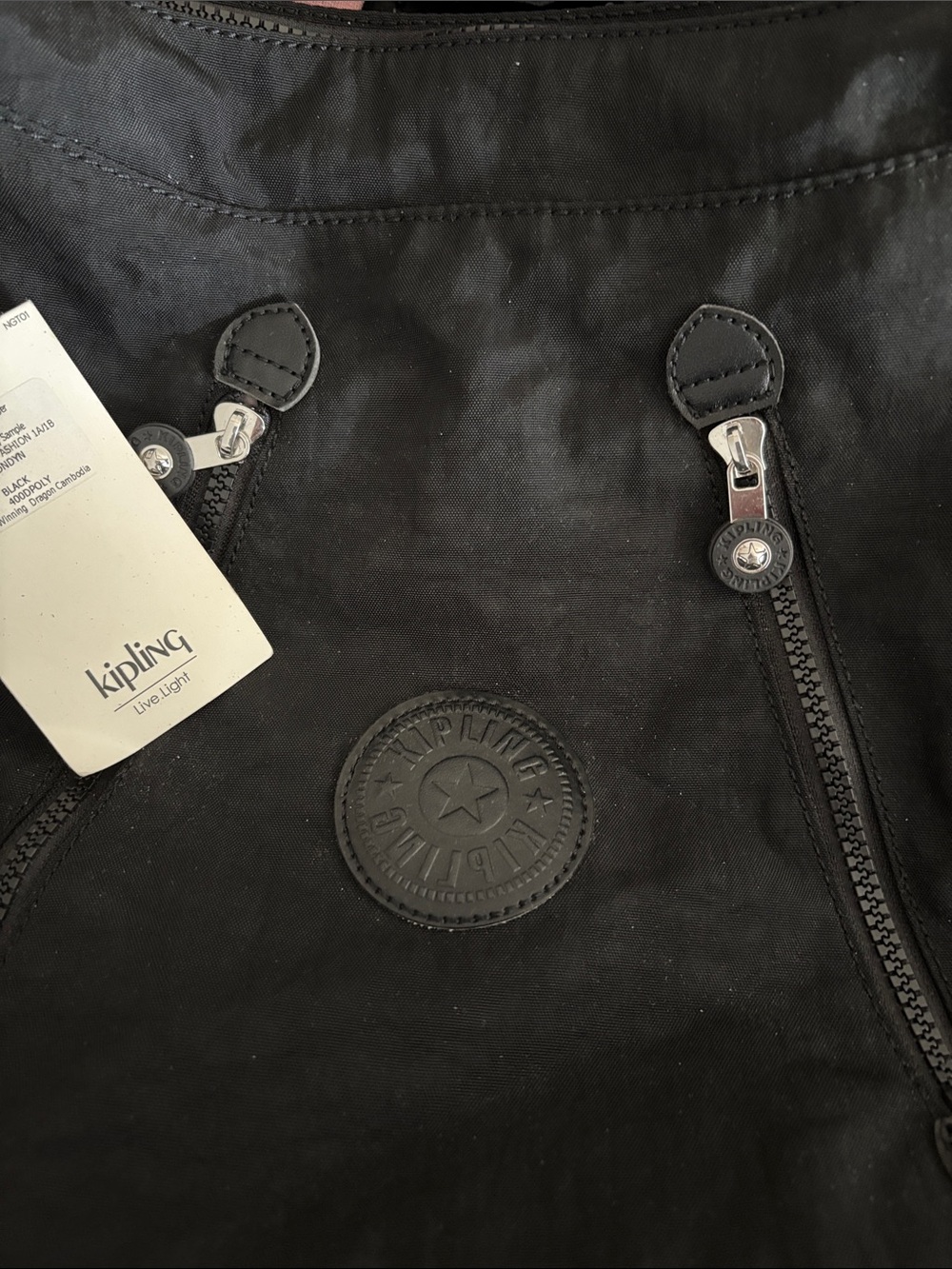 Kipling Londyn Black Curved Shoulder Hobo Bag - Picture 4 of 6